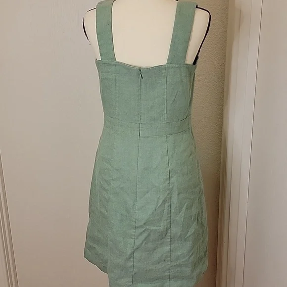 Ann Taylor Mint Green Button Accent Mini Dress - Sz 2 - Picture 4 of 9
